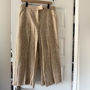 Wide Leg Embroidered Pants